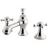 Kingston Brass English Cross 8 in. Widespread 2-Handle Mid-Arc Bathroom Faucet in Chrome