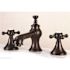 Kingston Brass English Cross 8 in. Widespread 2-Handle Mid-Arc Bathroom Faucet Oil Rubbed Bronze