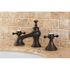 Kingston Brass English Cross 8 in. Widespread 2-Handle Mid-Arc Bathroom Faucet Oil Rubbed Bronze