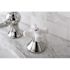 Kingston Brass Porcelain Cross 8 in. Widespread 2-Handle High-Arc Bathroom Faucet in Chrome