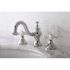 Kingston Brass Porcelain Cross 8 in. Widespread 2-Handle High-Arc Bathroom Faucet in Chrome