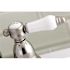 Kingston Brass Vintage Porcelain 4 in. Centerset 2-Handle Mid-Arc Bathroom Faucet in Brushed Nickel