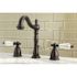 Kingston Brass Victorian Crystal 8 in. Widespread 2-Handle Bathroom Faucet in Oil Rubbed Bronze
