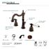 Kingston Brass Victorian Crystal 8 in. Widespread 2-Handle Bathroom Faucet in Oil Rubbed Bronze
