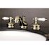 Kingston Brass Classic Lever 8 in. Widespread 2-Handle Bathroom Faucet in Polished Brass