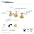 Kingston Brass Classic Lever 8 in. Widespread 2-Handle Bathroom Faucet in Polished Brass