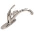 Delta Classic Single-Handle Standard Kitchen Faucet with Side Sprayer in Polished Chrome