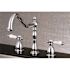 Kingston Brass Victorian Porcelain 2-Handle Standard Kitchen Faucet in Chrome