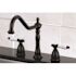 Kingston Brass Victorian Porcelain 2-Handle Standard Kitchen Faucet in Oil Rubbed Bronze
