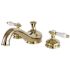 Kingston Brass Heritage Porcelain 2-Handle Deck Mount Roman Tub Faucet in Polished Brass