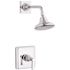 KOHLER Pinstripe 1-Spray Patterns 6.7 in. Wall Mount Fixed Shower Head in Polished Chrome