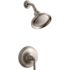 KOHLER Bancroft 1-Spray 6.4 in. Single Wall Mount Fixed Shower Head in Vibrant Brushed Nickel