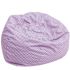 Flash Furniture Dillon Small Cotton Lavender Dot Refillable Bean Bag Chair for Kids and Teens