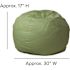 Flash Furniture Small Solid Green Kids Bean Bag Chair