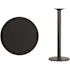 Flash Furniture 30 in. Round Black Laminate Table Top with 18 in. Round Bar Height Table Base