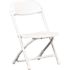 Flash Furniture Kids White Plastic Folding Chair