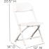 Flash Furniture Kids White Plastic Folding Chair