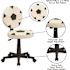 Flash Furniture Soccer Black and White Task Chair