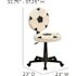 Flash Furniture Soccer Black and White Task Chair
