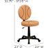 Flash Furniture Basketball Black and Orange Task Chair