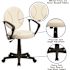 Flash Furniture Baseball Brown and Cream Task Cahirs with Arms