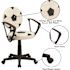 Flash Furniture Soccer Black and White Task Chair with Arms
