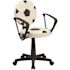 Flash Furniture Soccer Black and White Task Chair with Arms