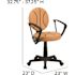 Flash Furniture Basketball Black and Orange Task Chair with Arms