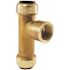 Tectite 3/4 in. Brass Push-To-Connect x Push-To-Connect x Female Pipe Thread Slip Tee Fitting