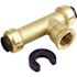 Tectite 1/2 in. Brass Push-To-Connect x Push-To-Connect x Female Pipe Thread Slip Tee Fitting