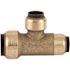 Tectite 3/4 in. x 1/2 in. x 1/2 in. Brass Push-to-Connect Reducer Tee