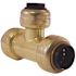 Tectite 1/2 in. x 1/2 in. x 3/8 in. Brass Push-To-Connect Reducer Tee