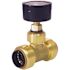Tectite 3/4 in. x 3/4 in. x 1/2 in. Brass Push-To-Connect Tee with Pressure Gauge (0 to 200 psi)