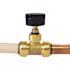 Tectite 3/4 in. x 3/4 in. x 1/2 in. Brass Push-To-Connect Tee with Pressure Gauge (0 to 200 psi)
