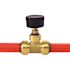 Tectite 3/4 in. x 3/4 in. x 1/2 in. Brass Push-To-Connect Tee with Pressure Gauge (0 to 200 psi)
