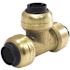 Tectite 3/8 in. Brass Push-To-Connect Tee Fitting