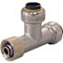 Tectite 1/4 in. Chrome-Plated Brass Push-To-Connect x 1/4 in. Push-To-Connect x 3/8 in. Compression Stop Valve Tee