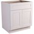 Design House Brookings Solid Wood Ready to Assemble Shaker 30x34.5x24 in. 2 Door 1 Drawer Base Kitchen Cabinet in White