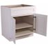 Design House Brookings Solid Wood Ready to Assemble Shaker 30x34.5x24 in. 2 Door 1 Drawer Base Kitchen Cabinet in White