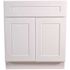 Design House Brookings Solid Wood Ready to Assemble Shaker 30x34.5x24 in. 2 Door 1 Drawer Base Kitchen Cabinet in White