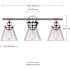 Globe Electric Parker 24 in. 3-Light Modern Chrome Bathroom Vanity Light with Clear Glass Shades, 5-Piece Hardware Set