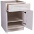 Design House Brookings Solid Wood Ready to Assemble Shaker 27x34.5x24 in. 2 Door 1 Drawer Base Kitchen Cabinet in White