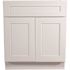 Design House Brookings Solid Wood Ready to Assemble Shaker 27x34.5x24 in. 2 Door 1 Drawer Base Kitchen Cabinet in White
