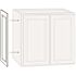 Hampton Bay Shaker 23 in. W x 29.50 in. H Base Cabinet Decorative End Panel in Dove Gray