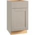 Hampton Bay Shaker 18 in. W x 24 in. D x 34.5 in. H Assembled Base Cabinet in Dove Gray