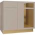 Hampton Bay Shaker 36 in. W x 24 in. D x 34.5 in. H Assembled Blind Base Cabinet in Dove Gray