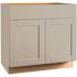 Hampton Bay Shaker 36 in. W x 24 in. D x 34.5 in. H Assembled Base Cabinet in Dove Gray