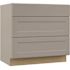 Hampton Bay Shaker Dove Gray Stock Assembled Pots and Pans Drawer Base Kitchen Cabinet (36 in. x 34.5 in. x 24 in.)