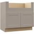 Hampton Bay Shaker 36 in. W x 24 in. D x 34.5 in. H Assembled Apron-Front Sink Base Kitchen Cabinet in Dove Gray