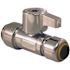 Tectite 1/2 in. Chrome-Plated Brass Push-To-Connect x 1/4 in. Push-To-Connect Quarter-Turn Straight Stop Valve